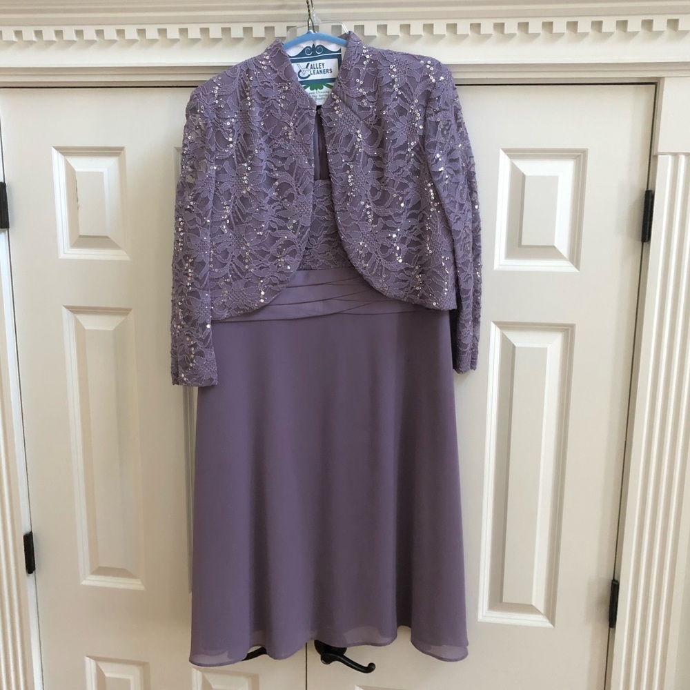 R&M Sleeveless dress and beaded jacket